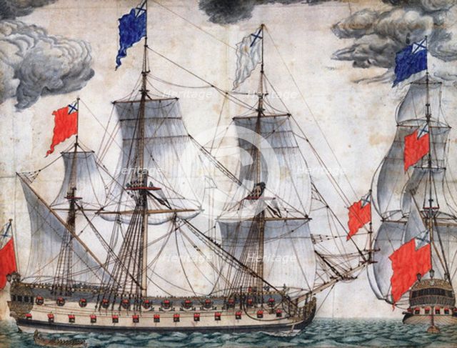Flagship Goto Predestinatsia (The Providence of God) built by Peter the Great at Voronezh, 1700.