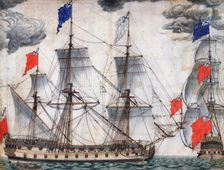Flagship Goto Predestinatsia (The Providence of God) built by Peter the Great at Voronezh, 1700