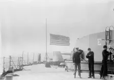 Flag at 1/2 mast on FLORIDA 1/13, 1913. Creator: Bain News Service