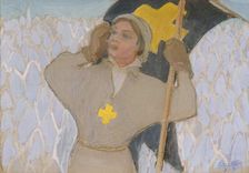 Flag Bearer, 1915. Creator: Akseli Gallen-Kallela