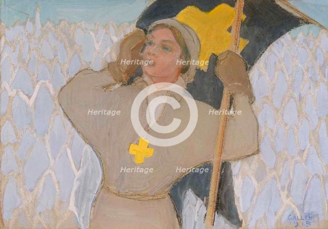 Flag Bearer, 1915. Creator: Akseli Gallen-Kallela.