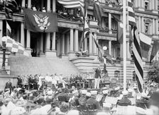 Flag Day - Flag Day Exercises, State, War And Navy Building. Wilson Speaking..., 1914. Creator: Harris & Ewing