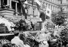 Flag Day - Flag Day Exercises, State, War And Navy Building. Wilson Speaking..., 1914. Creator: Harris & Ewing