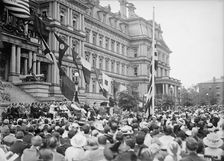 Flag Day - Flag Day Exercises, State, War And Navy Building. Wilson Speaking..., 1914. Creator: Harris & Ewing