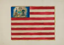 Flag: Mexican War, c. 1936. Creator: Edward Grant