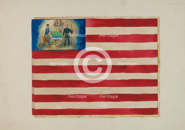 Flag: Mexican War, c. 1936. Creator: Edward Grant.