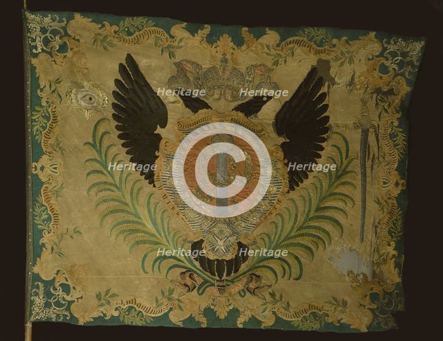 Flag of the Leib-Guard Preobrazhensky Regiment, 1742. Artist: Flags, Banners and Standards  
