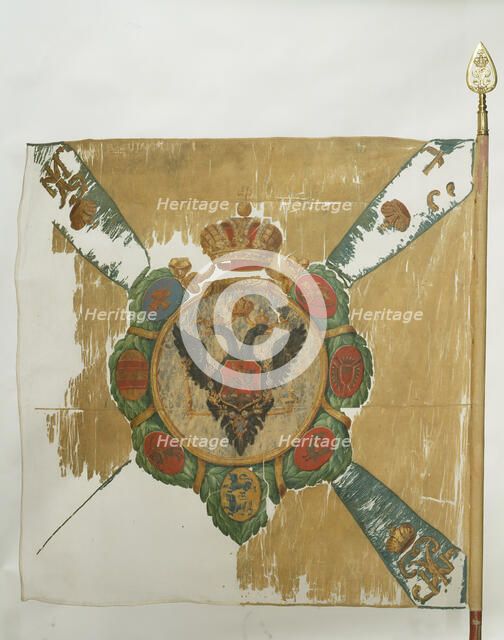 Flag of the Semenovsky Life-Guards Regiment, 1762. Artist: Flags, Banners and Standards  