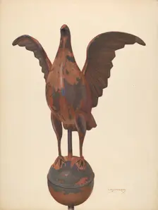 Flag-pole Finial Pigeon, 1935/1942. Creator: Chris Makrenos