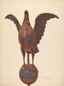 Flag-pole Finial Pigeon, 1935/1942. Creator: Chris Makrenos