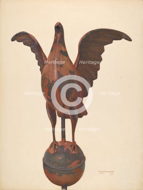 Flag-pole Finial Pigeon, 1935/1942. Creator: Chris Makrenos.