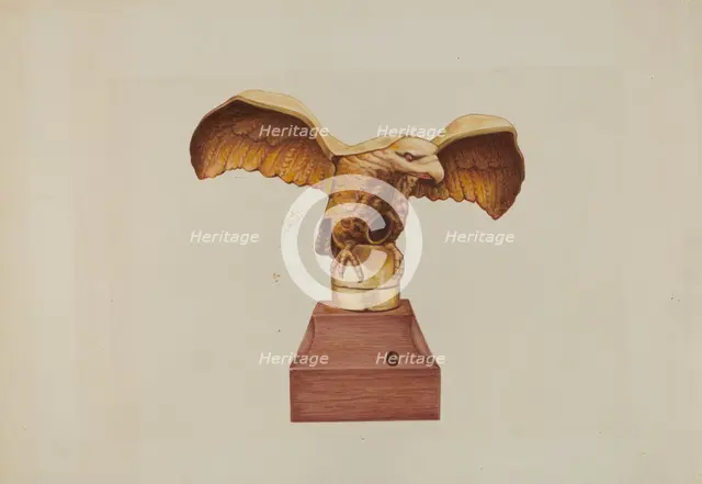 Flag Pole Holder, c. 1937. Creator: Arthur Stewart.