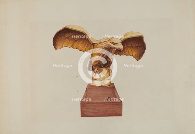 Flag Pole Holder, c. 1937. Creator: Arthur Stewart.