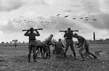 Flak batteries put on a show at the Nuremberg Rally, Germany, 1935