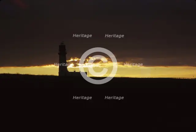 Flamborough Head, Lighthouse at Evening, 20th century. Artist: CM Dixon.