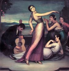 Flamenco songs and dances, 1917. Creator: Romero de Torres, Julio (1874-1930)