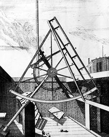 Flamsteed's equatorially mounted sextant fitted with telescope, 1725