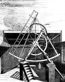 Flamsteed's equatorially mounted sextant fitted with telescope, 1725