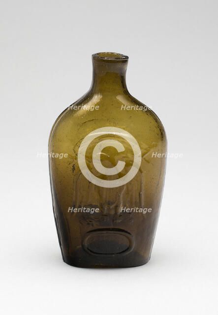 Flask, 1846/62. Creator: Granite Glass Works.