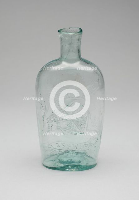 Flask, 1850/59. Creator: Spring Garden Glass Works.