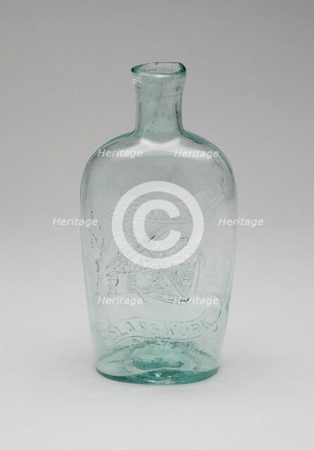 Flask, 1850/59. Creator: Spring Garden Glass Works.
