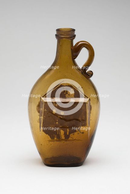Flask, 1859/1900. Creator: Whitney Glassworks.