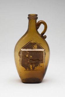 Flask, 1859/1900. Creator: Whitney Glassworks