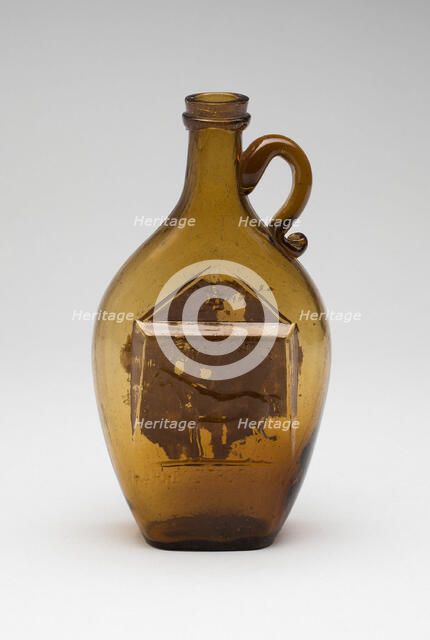 Flask, 1859/1900. Creator: Whitney Glassworks.