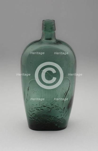 Flask, 1860/66. Creator: New London Glassworks.