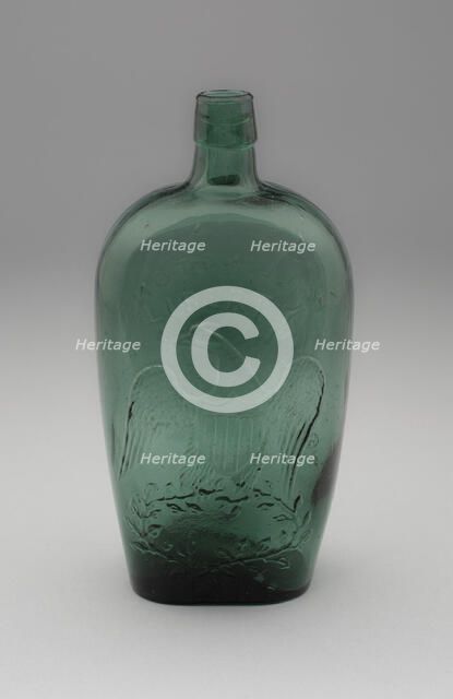 Flask, 1860/66. Creator: New London Glassworks.