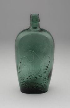 Flask, 1860/66. Creator: New London Glassworks