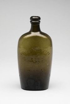 Flask, 1829/72. Creator: Willington Glass Works