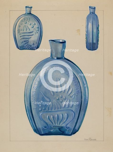 Flask, 1935/1942. Creator: Charles Caseau.