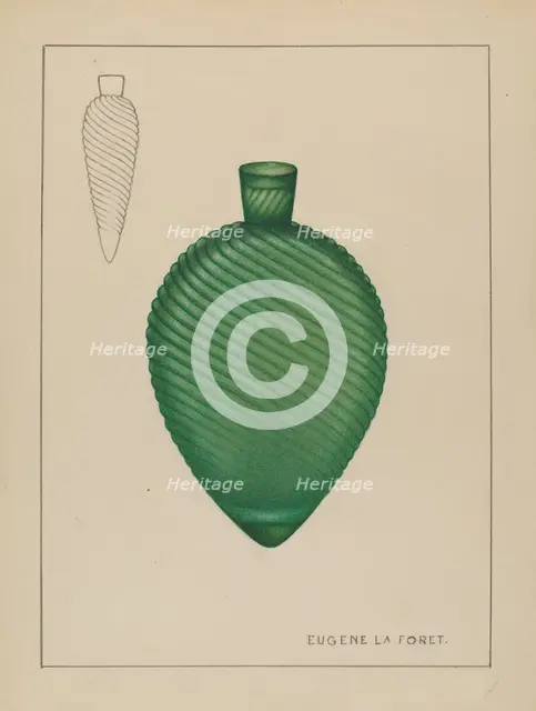 Flask, 1935/1942. Creator: Eugene La Foret.