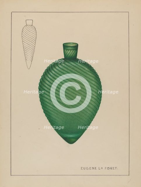 Flask, 1935/1942. Creator: Eugene La Foret.