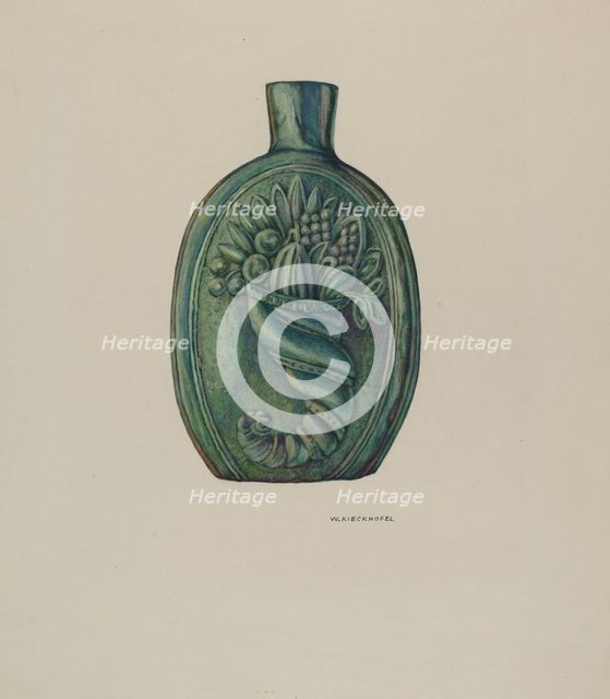 Flask, 1935/1942. Creator: William Kieckhofel.