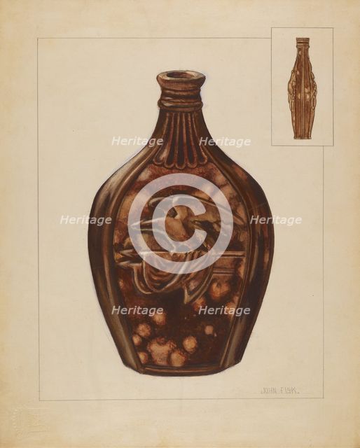 Flask, 1936. Creator: John Fisk.