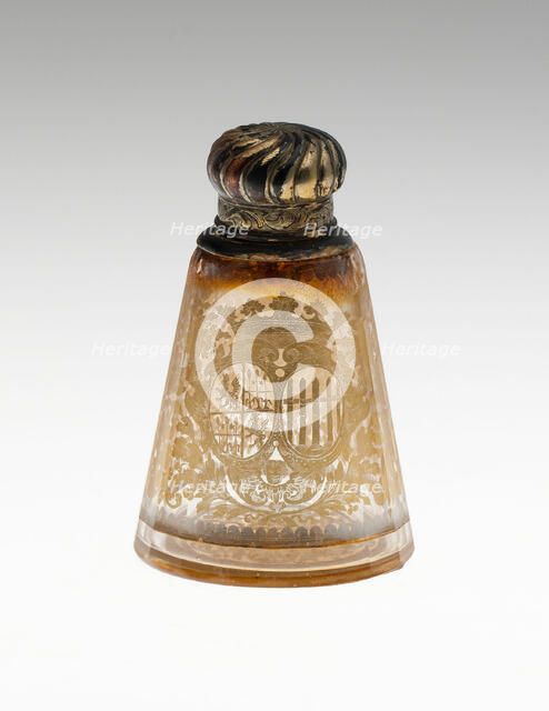 Flask, Bohemia, c. 1730. Creator: Bohemia Glass.