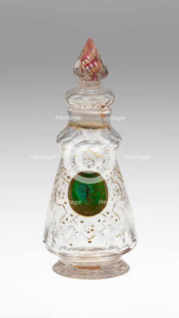 Flask, Bohemia, c. 1730. Creator: Bohemia Glass.