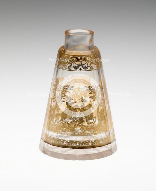 Flask, Bohemia, c. 1730. Creator: Bohemia Glass.