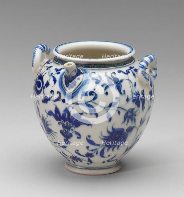 Flask, c. 1575/1587, or slightly later. Creator: Medici Porcelain Factory.