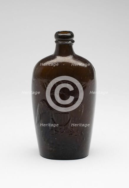 Flask, c. 1845/65. Creator: Willington Glass Works.