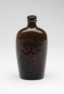 Flask, c. 1845/65. Creator: Willington Glass Works