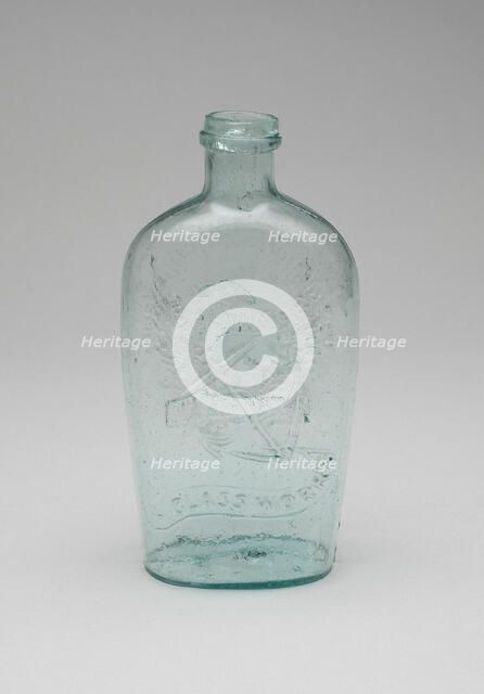 Flask, c. 1850. Creator: Baltimore Glass Works.