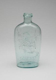Flask, c. 1850. Creator: Baltimore Glass Works