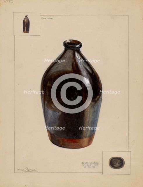 Flask, c. 1936. Creator: Charles Caseau.