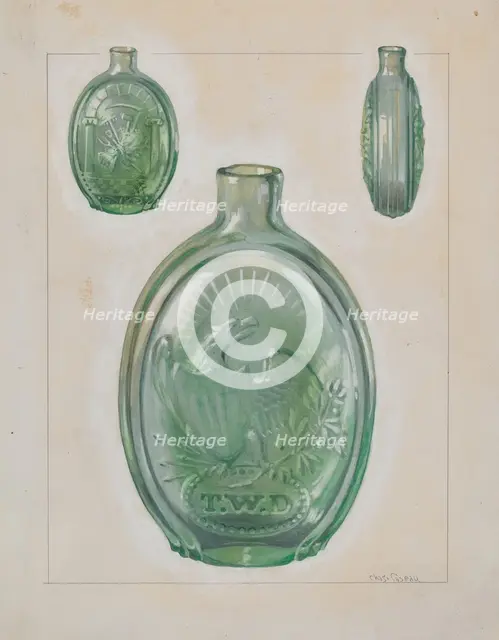 Flask, c. 1936. Creator: Charles Caseau.