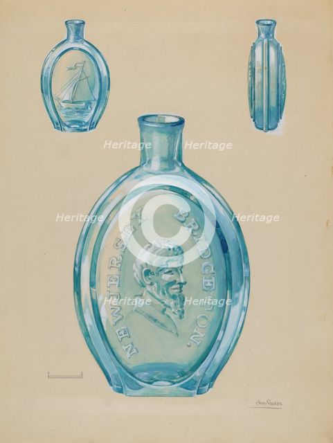 Flask, c. 1936. Creator: Charles Caseau.