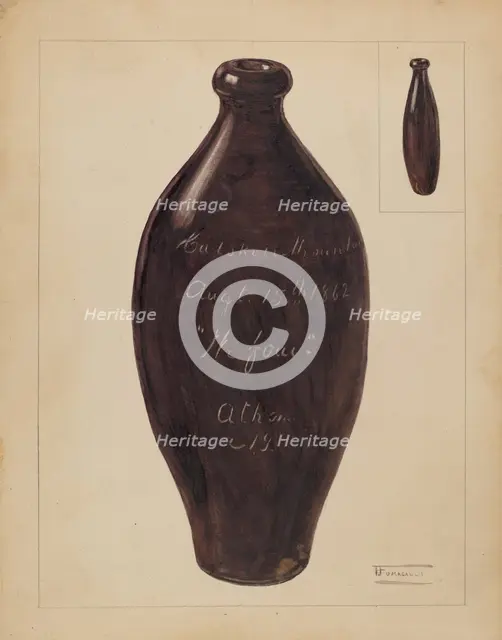 Flask, c. 1936. Creator: Frank Fumagalli.