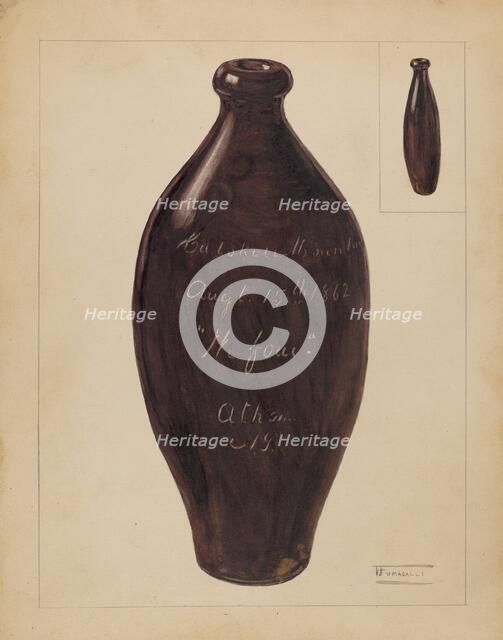 Flask, c. 1936. Creator: Frank Fumagalli.